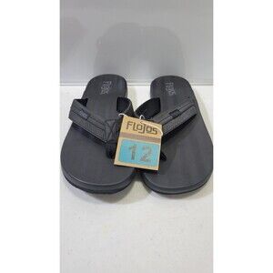 Flojos Men's Memory Foam Flip Flop Sandals Brown, Size 12M US